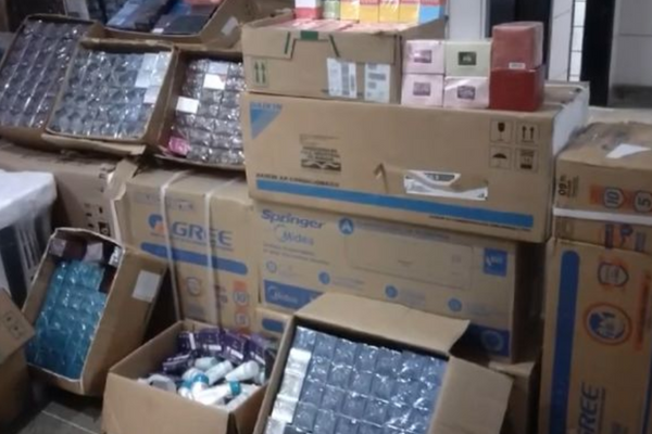 Produtos roubados  em Dias d'Ávila são encontrados em Salvador. Foto: Reprodução/Polícia Civil